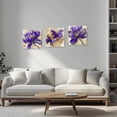 thumbnail image 4 of ZHONGYUTONG 3 Piece Flower Canvas Wall Art Butterfly and Lotus Pictures Wall Decor Floral Painting for Living Room Decor Framed (10.00" x 10.00" x 3PCS), 4 of 5