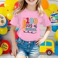 thumbnail image 2 of LUOGENLI T-Shirt pour Filles Enfant Filles et Garçons Col Rond Manche Courte Tee Été Décontracté T-Shirt Maxi Hauts Ensembles Filles Tenue 2 Pcs Boho 12-13 Ans, 2 of 4