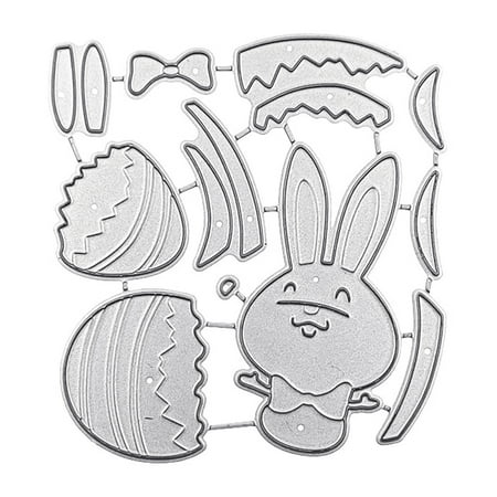 

Easter Bunny Eggshell Metal Cutting Dies Stencil Scrapbooking DIY Album Stamp Paper Card Embossing Decoration Craft