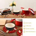 thumbnail image 4 of SKYSONIC Xmas Santa Claus Pot Holders Trivets, 2 Pcs Heat Resistant Trivets,Christmas Red Cotton Thread Weave Mats for Hot Pads Pans Pot Bowl Teapot for Kitchen Decor, 4 of 7