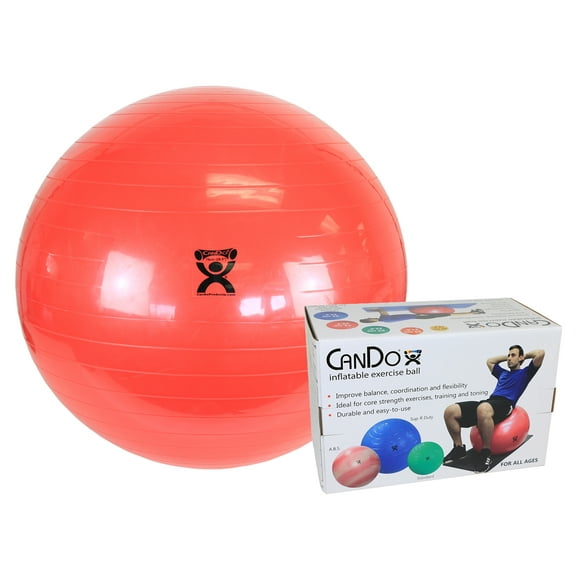 CanDo inflatable ball, red, 75 cm (30"), boxed