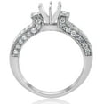thumbnail image 3 of Pompeii 1 1/4ct Vintage Engagement Ring Setting 14K White gold (G/H,I1-I2), 3 of 4