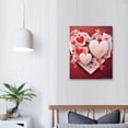 thumbnail image 3 of Nawypu   Vintage Stripes Love Hearts Valentine'S Day Flowers Canvas Wall Art Print Gallery Wrap Home Decor Pictures For Living Room Bedroom, 3 of 4