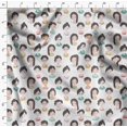 thumbnail image 4 of Soimoi Blanc Tissu de Jersey de Coton Femmes Visage Humain Tissu Imprimé Figure par la Cour 58 Pouces de Large, 4 of 5