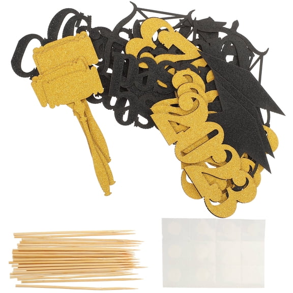 OATIPHO 24Pcs Multi Graduation Cupcake Toppers for Party Decoration Graduation Cake Decor