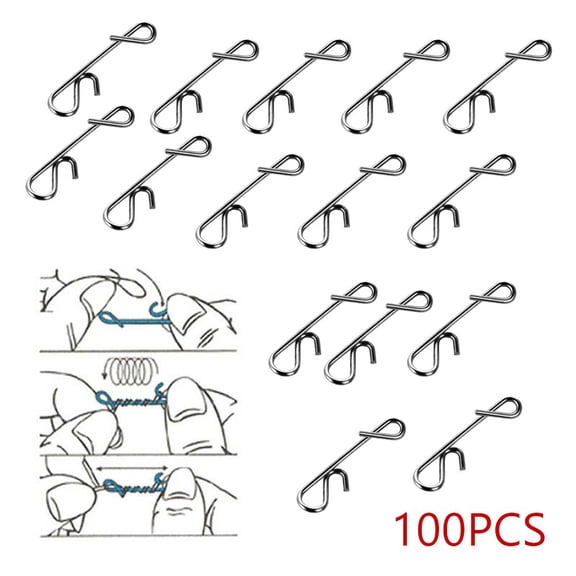 100Pcs Fishing Swivel Snap Fast S M L Xl Xxl Size Snap Connector Knotless Stainless Steel Swivels High Quality S