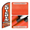 thumbnail image 5 of QSUM Chicken Wings Themed Swooper Flag, 11FT Chicken Wings Advertising Feather Flag with Pole Kit, Ground Spike and Hand Bag, Chicken Wings Banner Signs for Businesses and Storefronts(FLAG ONLY), 5 of 7