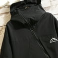 thumbnail image 4 of Mens Slanting Zipper Solid Color Hooded Jacket Waterproof Kangaroo Pocket Rush Jacket, 4 of 5