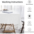 thumbnail image 5 of Waterproof Cotton Linen Tablecloths Rectangle Dining Table Cloth, Wipe Clean Indoor & Outdoor Table Cover for Buffet Party and Banquets, Wrinkle Resistant（60"x70"） Dirty Blue, 5 of 6