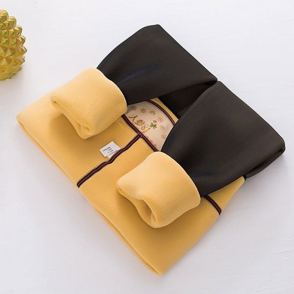 2022 new fall and winter real flesh-through thickening compound skin-transparent gods warm large size pants