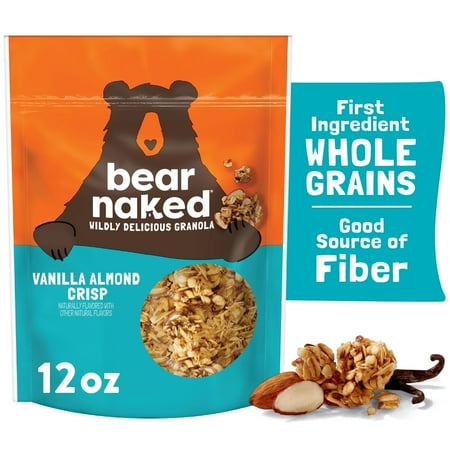 Bear Naked Vanilla Almond Crisp Granola Cereal, Good Source of Fiber, Whole Grain, 12 oz