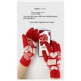 thumbnail image 2 of Christmas New Year's Day Red Gloves Winter Warm Touch Screen Gloves Outdoor Ride Fleece Gloves, 2 of 6