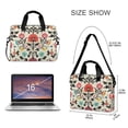 thumbnail image 3 of FORMRS 16" Laptop Bag Carrying Sleeve Case with Handle Travel Shoulder Briefcase, Beige Red Floral, 3 of 8