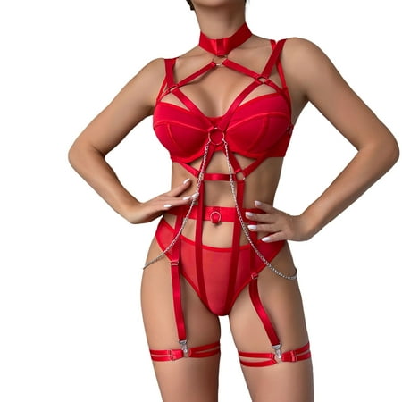 

Womens Red Holiday Gift Lingerie M