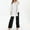 White, variant on Womens 2 Piece Outfits Wide Leg Blouse Pockets Elastic Pants Sets Casual V Neck Shirt Trousers Fashion Streetwear Homecoming Romper plus Size Pant Suits for Women Dressy Party Ladies Dressy Jumpsuits