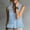 Blue, variant on Womens Cotton Tank Tops Summer Casual Ruffle V Neck Crop Tops Dressy Soft Loose Fit Peplum Hem Blouses Trendy Business Work Shirts for Beach Vacation Party