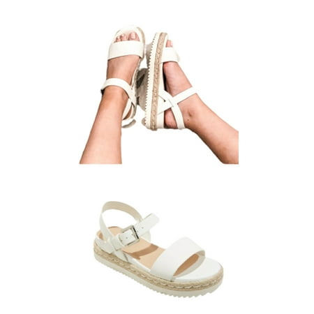 Image of A New Day Women s Rianne Espadrille Ankle Strap Sandals In White 10