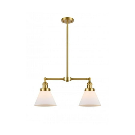 

Satin Gold Tone Chandeliers 21 Wide Steel/Cast Brass/Glass Medium Base LED 2 Light Fixture
