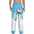 thumbnail image 3 of Picia Collie in Bathtub Mens Soft Woven Cotton Elastic Waistband Sleep Pajama Pant Lounge Sleep Pant With Pockets And Drawstring-X-Large, 3 of 9