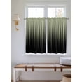 thumbnail image 2 of Sage Green Black Ombre Bathroom Window Curtain, Modern Abstract Striped Gradient Light Filtering Coffee Kitchen Curtains, Bedroom Living Room Curtains 2 Panel 84"x45", 2 of 6