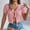 Pink, variant on Summer Lace Up Hollowed Out Short Sleeved Knitted Cardigan Vacation Navel Sun Shirt Thin plus Size Cardigans Sweater Duster Light Weight Sweaters Moth Cardigan Thin Sweater Cardigan Sweater Formal