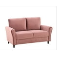 thumbnail image 4 of Uspridefurniture Kavalier Velvet Loveseat, Pink, 4 of 5