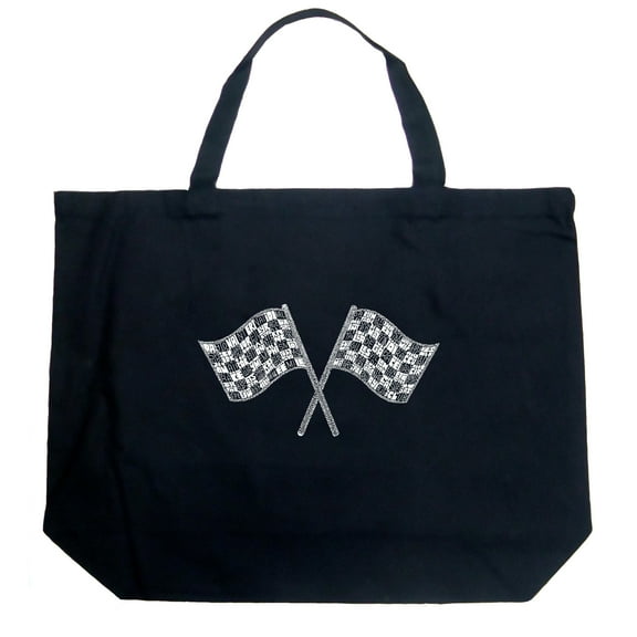 LA Pop Art Large Word Art Tote Bag - NASCAR NATIONAL SERIES RACE TRACKS