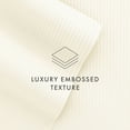 thumbnail image 5 of Noble Linens 4 Piece Ivory Chevron Embossed Bed Sheet Set, Full, 5 of 12