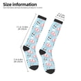 thumbnail image 2 of Xecao Cute Panda Flying in the Sky print thigh-high socks, crafted for both men and women with a stretchy, high-opaque design perfect for daily wear, 2 of 6