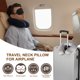 thumbnail image 5 of Almohada de Cuello de Seda para Viajes Funda de Seda Real Almohada Rellena de Espuma de Memoria 100% Almohada de Viaje Almohada de Avión Gris, 5 of 7