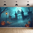 thumbnail image 5 of Halloween Theme Decorative Banner Spooky Atmosphere Jack o Lanterns Gate Design for Outdoor Decorating Holiday Party Night, 5 of 5