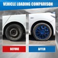 thumbnail image 3 of (Set of 4)4Pcs Set 14" Universal Hubcaps,Wheel Rims Cover,Snap on Car Truck SUV,ABS+PC,Black Lacquer&Blue Lacquer, 3 of 7