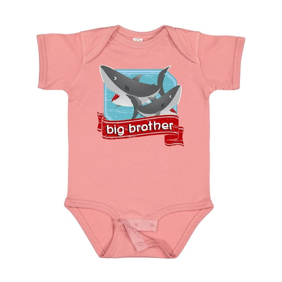Inktastic Big Brother Shark Boys Baby Bodysuit
