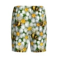 thumbnail image 5 of Naloa Bees and Flower Men's Short Pajama Pants, Lounge Comfort Shorts with Elasticized Waistband and Side Pockets - Medium, 5 of 9