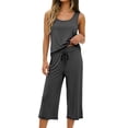 thumbnail image 5 of WCJM Short Sleeve Neck Top Tennis Shorts Two Piece Summer Outfits Women Loose Fit Cute Soft Home Pajama Loungewear Set, 5 of 5