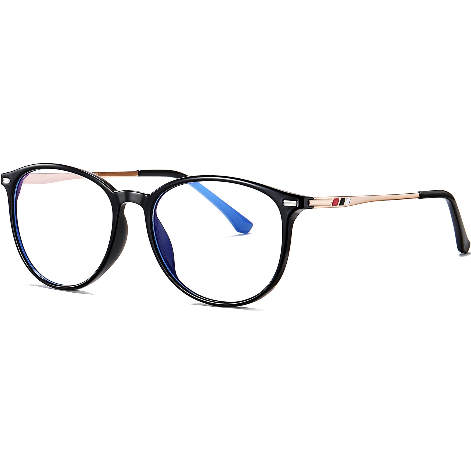KANASTAL Blue Light Blocking Glasses Men Women - Anti Blue Light Glasses Anti Fatigue Cupronickel Temples Comfort Fit for Gaming Computer Screen Use TR90 Black Frame