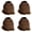 Brown, variant on HOMEIORA 4 Pack Shaggy Plush Faux Fur Strips - Craft Fur for Gnomes, Cosplay, and DIY Projects | 2" x 60" (Pink)
