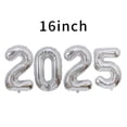 thumbnail image 2 of Juego de 5 globos 2025, globos con números 2025 de 16 pulgadas, globos dorados 2025, globos grandes de papel de aluminio con texto Feliz Año Nuevo para Nochevieja, 2 of 5