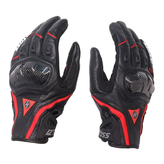 Guantes de motocicleta Moto Soft Shock Absorción Diseño de pantalla táctil Negro Rojo XL kusrkot Guantes de moto