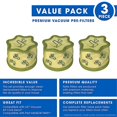 thumbnail image 3 of Vacuum Filter For Lg Vacuum Cleaner A9 Cord Zero Compare -pack Of 6, 3 of 5