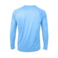 thumbnail image 6 of WTOBBY Men's Raglan Sleeve Sports Top in Solid Color with Long Sleeve Design for Active Wear Lightweight and Comfortable Athletic Shirt for Training ,Blue L, 6 of 6