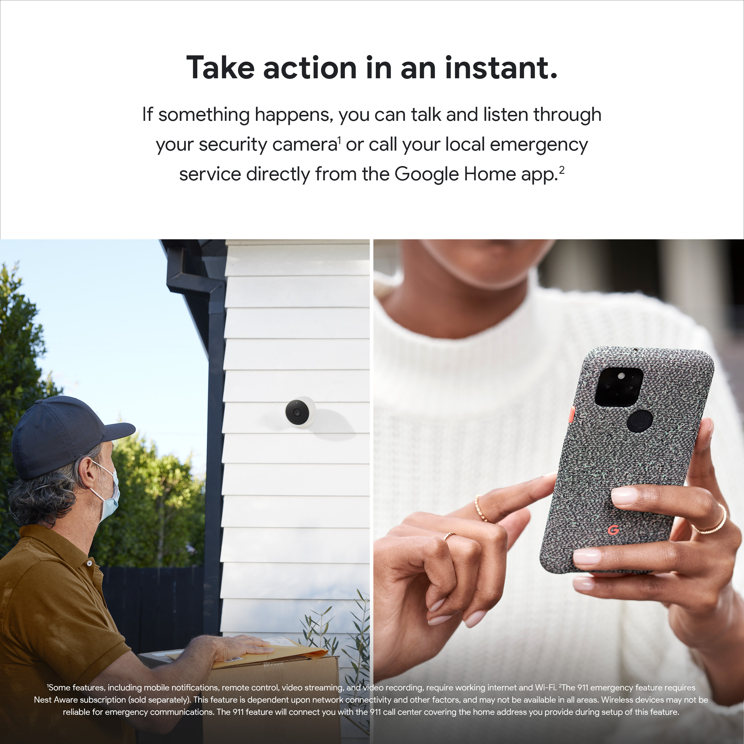 Nest Camera (outdoor or indoor, battery) 1pk White - image 3 of 18