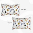 thumbnail image 2 of Gukieu Rocket Planets Print Plush Pillow Cover, Hidden Zipper Pillow Protector without Pillow Core, Suitable for Bedroom, Office, Car Decoration-14"x20", 2 of 6