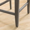 thumbnail image 3 of Leick Home Brax Set of 4 Fabric and Wood Counter Height Stools, Blackbean/Heather Gray, 3 of 14