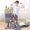 thumbnail image 5 of Ghost and Flowers Pattern Pajama Pants Soft Lightweight Lounge Pants Bottoms Sleep Pants Warm Comfy, 5 of 9