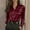 Wine #33, variant on Dresfit Women's Polo Shirts Long Sleeve Dress Shirt Chest Pockets 2026 Satin Collared Business Tunic Spring Loose Lightweight Office Silk Blouses Wine L