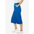 thumbnail image 4 of Woman Within Plus Size Petite Elastic-Waist Pull-On Knit Pocket Capri Pants, 4 of 6