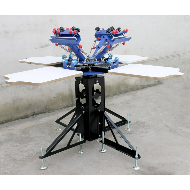 Techtongda 4 Color 4 Station Sik Screen Printing Machine Press