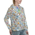 thumbnail image 6 of Uemuo Summer Time With Gnome Pattern Women's Hoodie with Eye-catching Drawstrings- Casual Pullover Hoodie with Kangaroo Pocket, Stylish Hooded Sweatshirt-Medium, 6 of 7