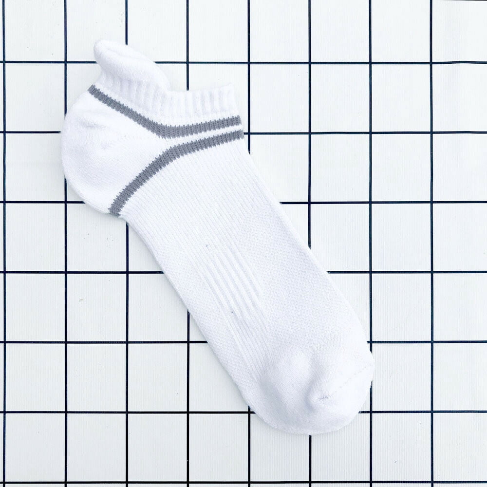 B&Q 10 Pairs Mens Athletic Cotton Low Cut Ankle Breathable Casual Socks with Cushioned Tab for Sneakers Sports Running Jogging Cycling White Size 9-11-10-13